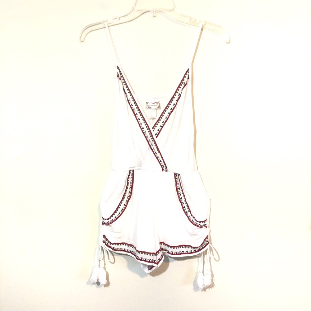 Band of Gypsies embroidered tassel romper